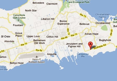 Located down island way