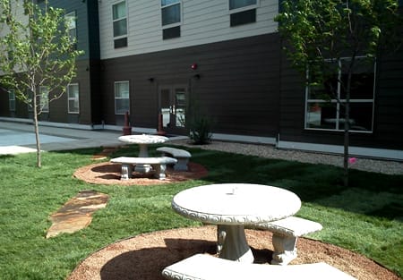 Comfortable yard for lounging