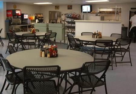 Welcoming lounges are more than you'd expect out in the fields