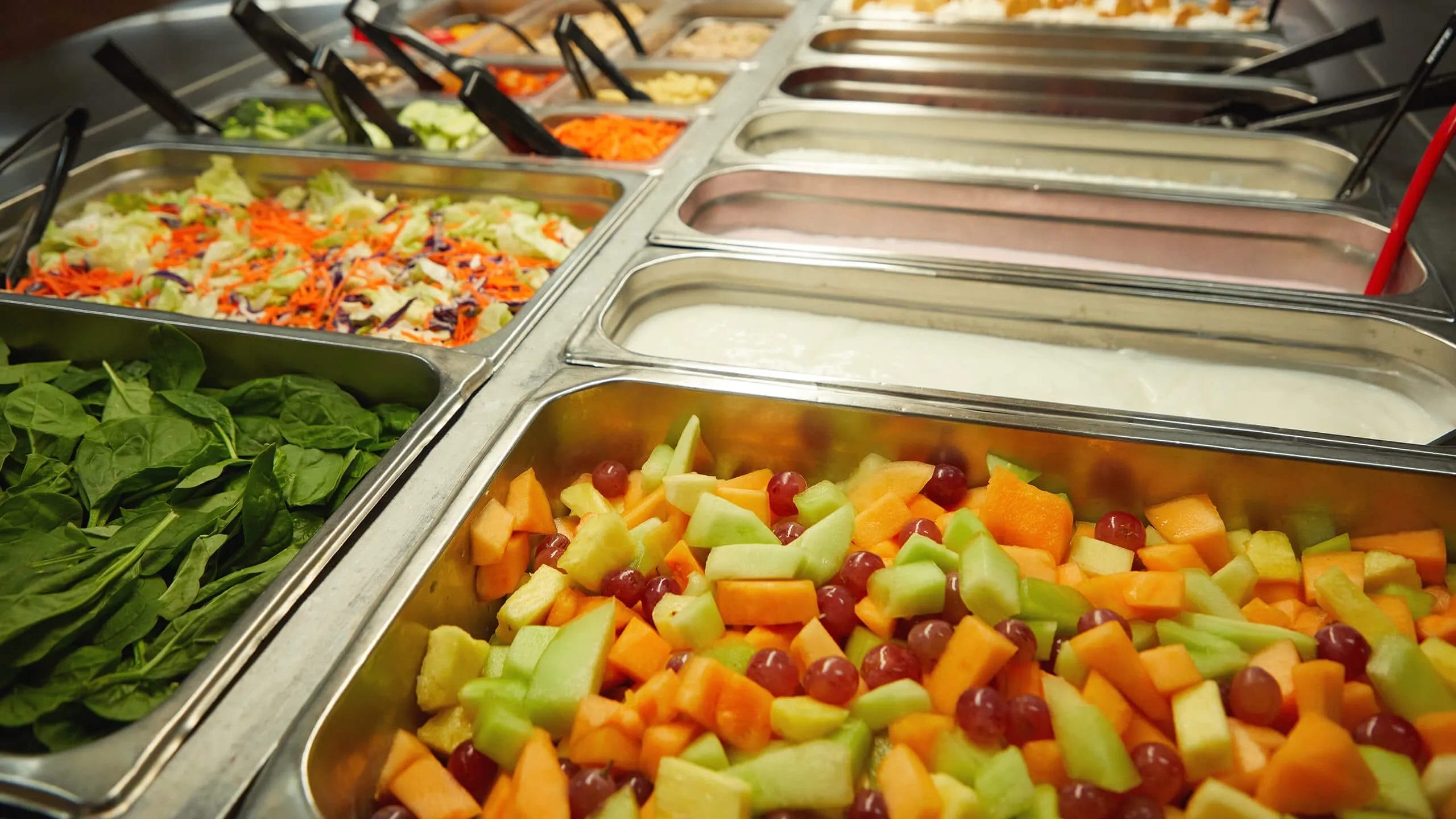 Fresh fruits and veggies, and a wicked-good salad bar.